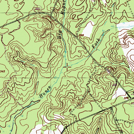 Topographic Map of Big Branch, NC