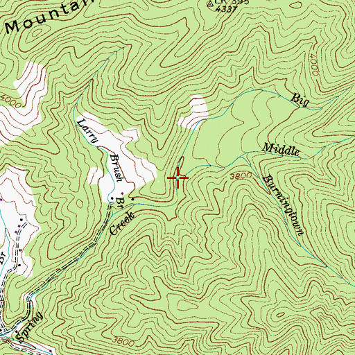 Topographic Map of Big Branch, NC