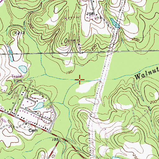 Topographic Map of Big Branch, NC