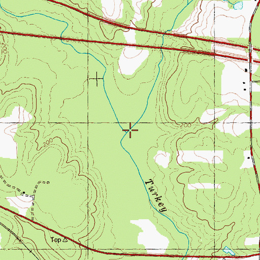 Topographic Map of Big Branch, NC