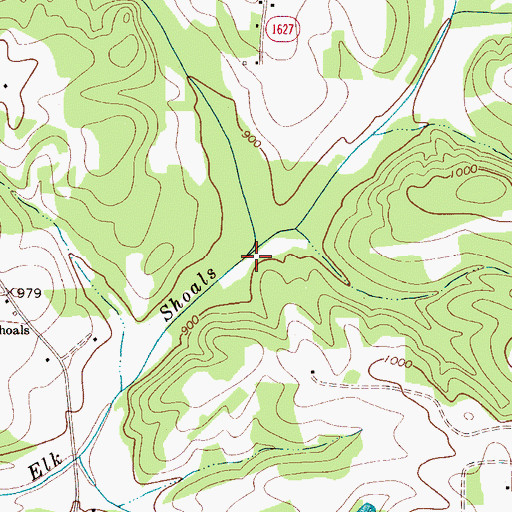 Topographic Map of Big Branch, NC