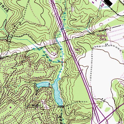 Topographic Map of Big Branch, NC