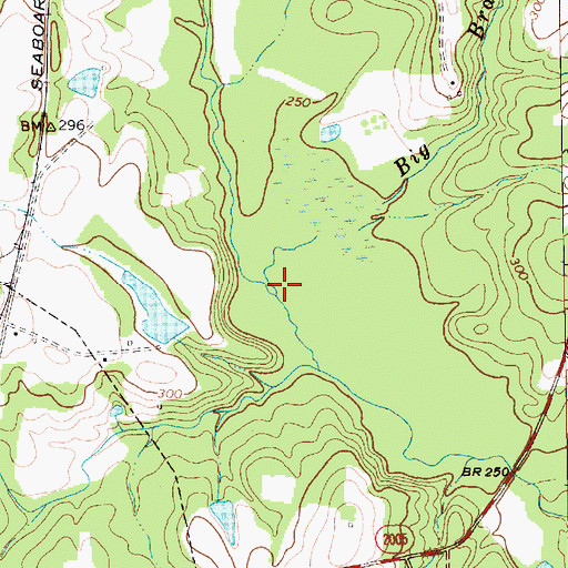 Topographic Map of Big Branch, NC