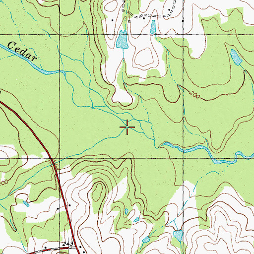 Topographic Map of Big Branch Creek, NC