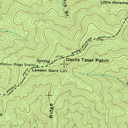Topographic Map of Big Grill Ridge, NC