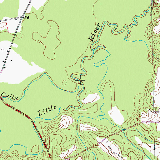 Topographic Map of Big Gully, NC