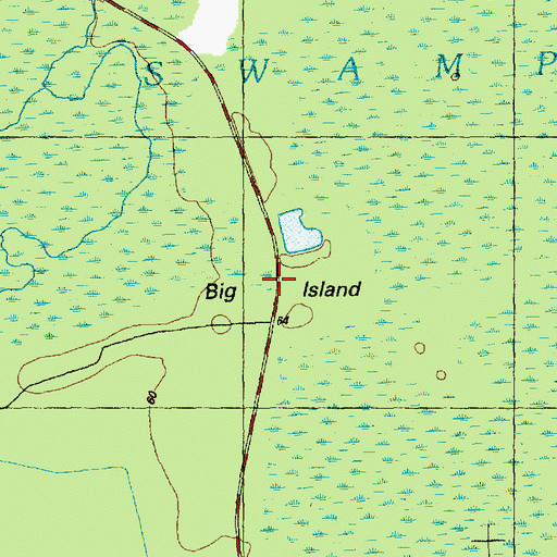 Topographic Map of Big Island, NC