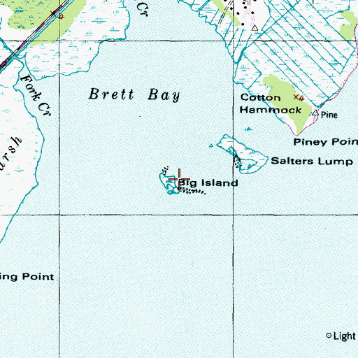 Topographic Map of Big Island, NC