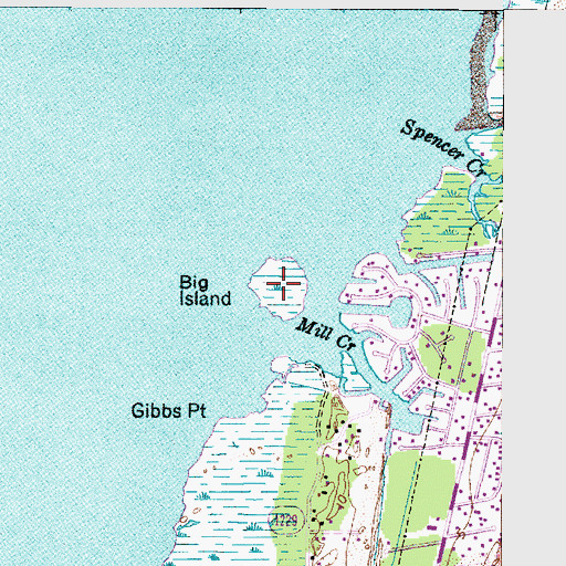 Topographic Map of Big Island, NC