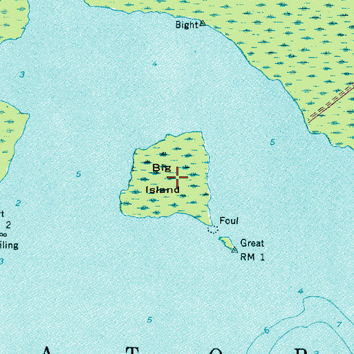 Topographic Map of Big Island, NC