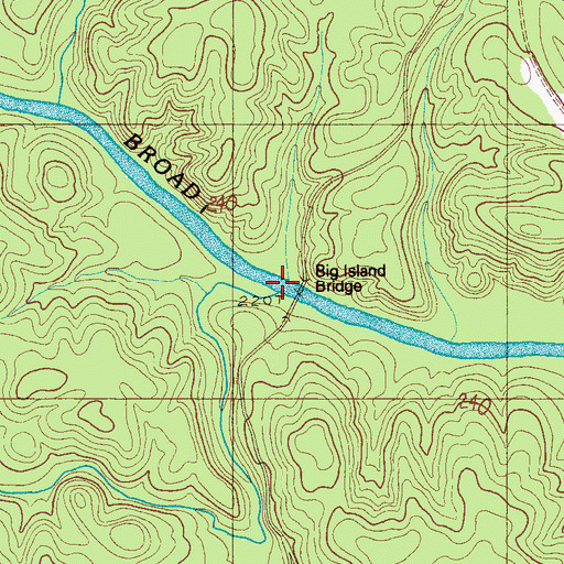 Topographic Map of Big Island Bridge, NC