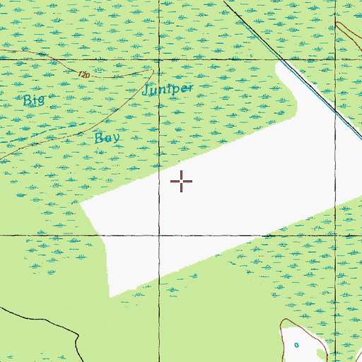 Topographic Map of Big Juniper Bay, NC