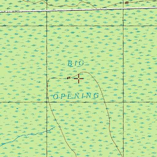 Topographic Map of Big Opening, NC