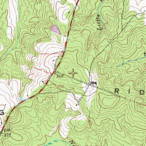 Topographic Map of Big Ridge, NC