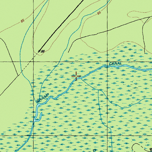 Topographic Map of Big Swamp Canal, NC