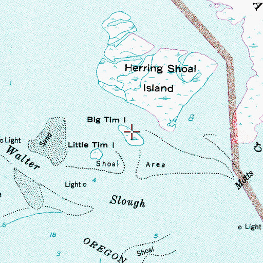 Topographic Map of Big Tim Island, NC