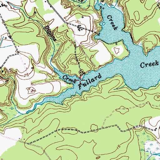 Topographic Map of Biglins Creek, NC