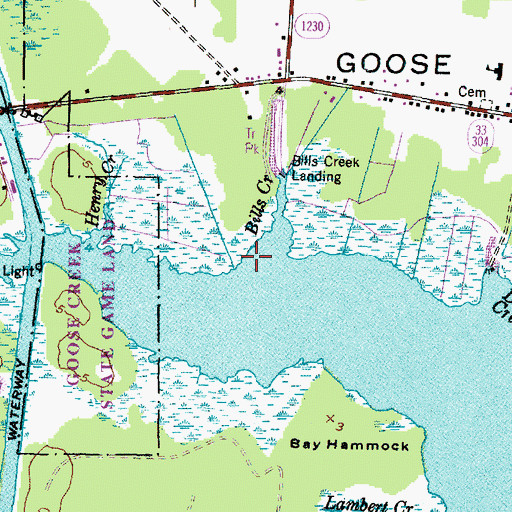 Topographic Map of Bills Creek, NC