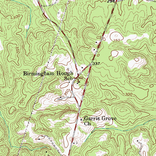 Topographic Map of Birmingham Hough School, NC
