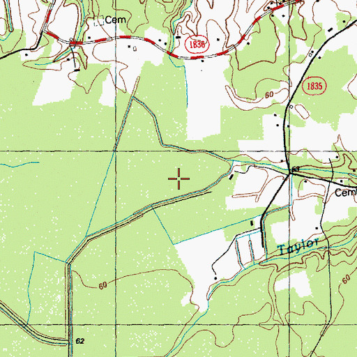 Topographic Map of Bitch Bay, NC