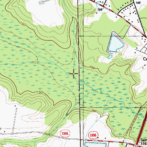 Topographic Map of Black Branch, NC