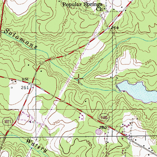 Topographic Map of Black Branch, NC