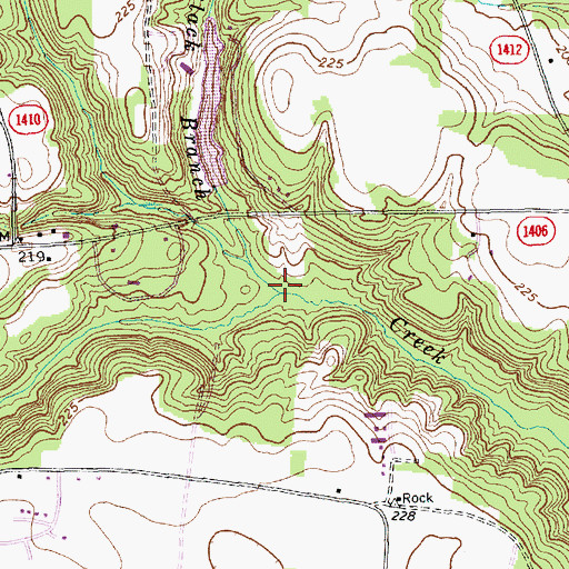 Topographic Map of Black Branch, NC