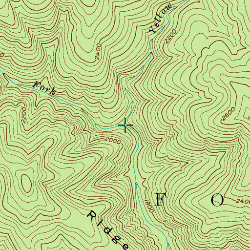 Topographic Map of Black Fork, NC