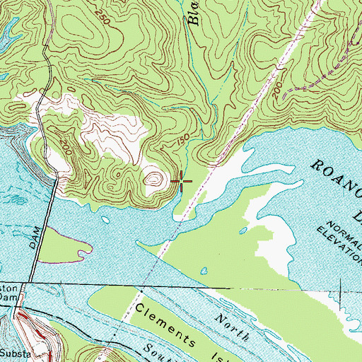 Topographic Map of Black Gut Creek, NC