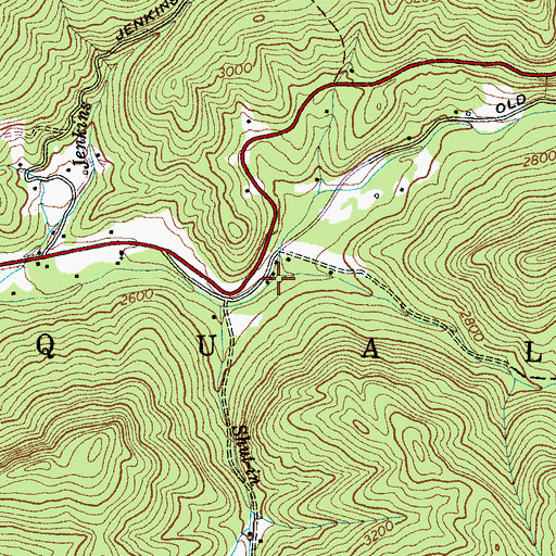 Topographic Map of Blackrock Creek, NC