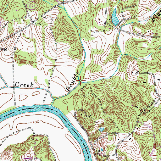 Topographic Map of Blacks Creek, NC