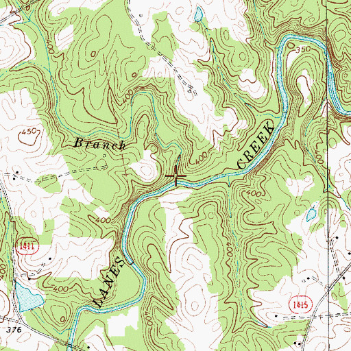 Topographic Map of Blackwell Branch, NC