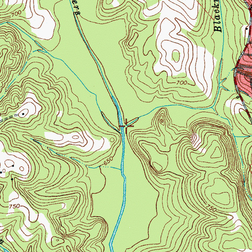 Topographic Map of Blackwood Creek, NC