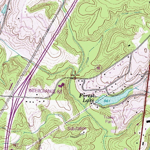 Topographic Map of Blankmanship Branch, NC