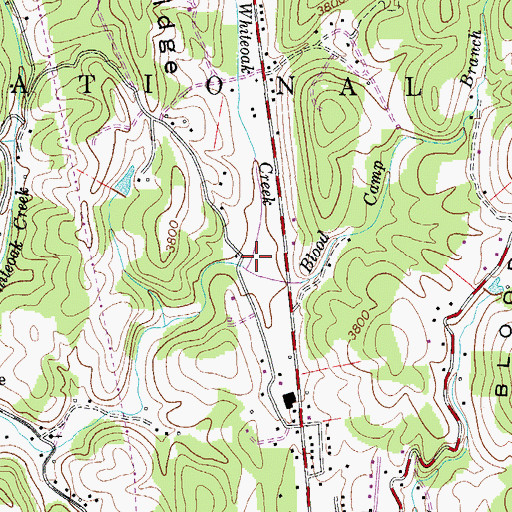 Topographic Map of Blood Camp Branch, NC