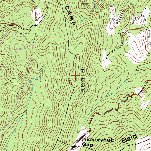 Topographic Map of Blood Camp Ridge, NC