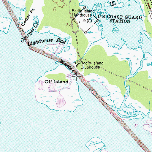Topographic Map of Blossie Creek, NC