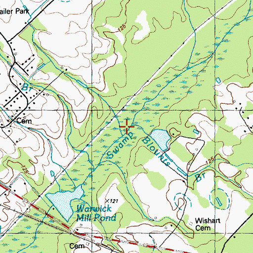 Topographic Map of Blounts Branch, NC