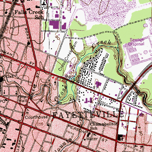 Topographic Map of Blounts Creek, NC