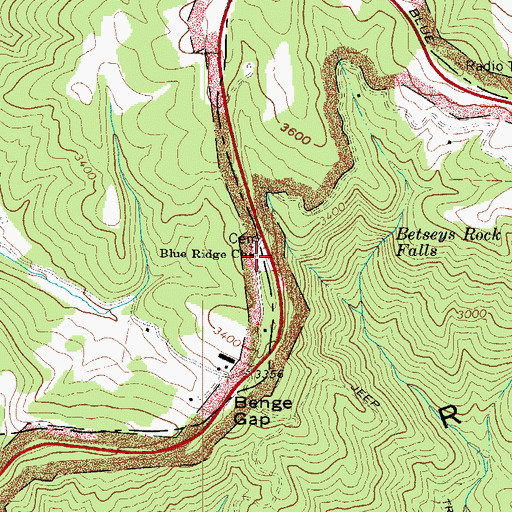 Topographic Map of Blue Ridge Church, NC