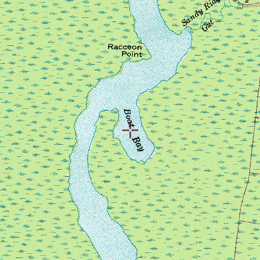 Topographic Map of Boat Bay, NC
