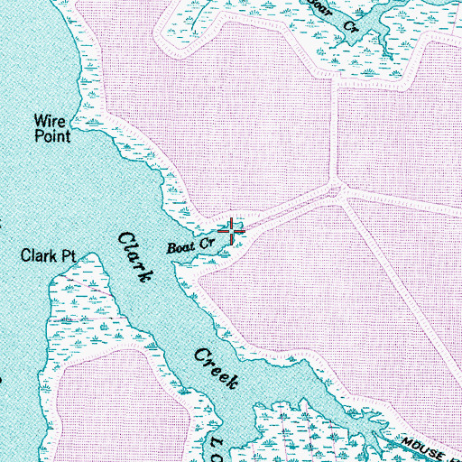 Topographic Map of Boat Creek, NC