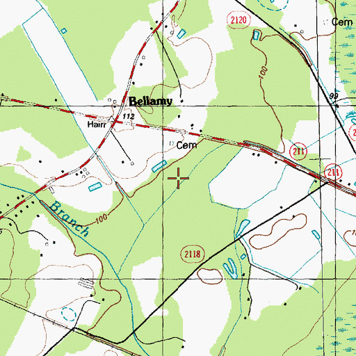 Topographic Map of Bog Bay, NC