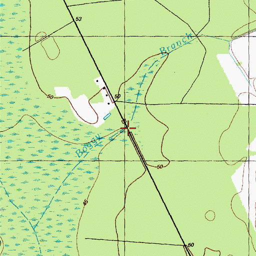 Topographic Map of Boggy Branch Bridge, NC