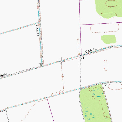Topographic Map of Bonner Canal, NC
