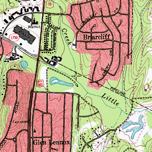 Topographic Map of Booker Creek, NC