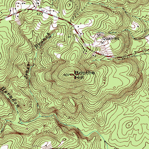 Topographic Map of Boothe Hill, NC