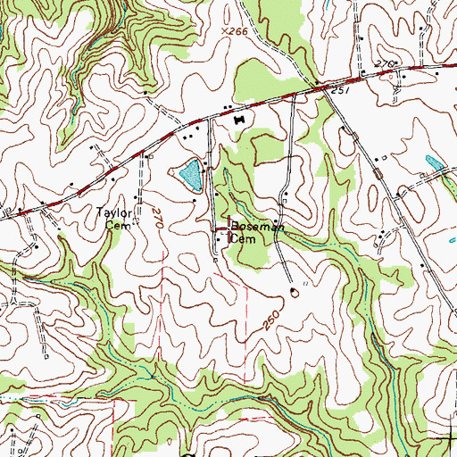 Topographic Map of Boseman Cemetery, NC