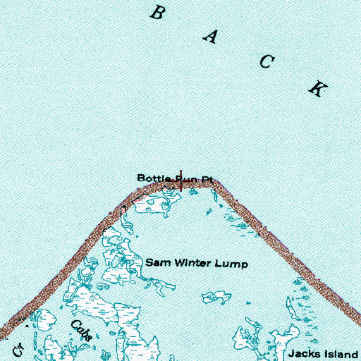 Topographic Map of Bottle Run Point, NC