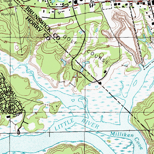 Topographic Map of Boundary Creek, NC